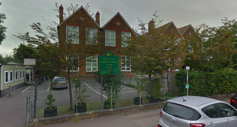 An exterior photo of West Oxford Community Primary School. 