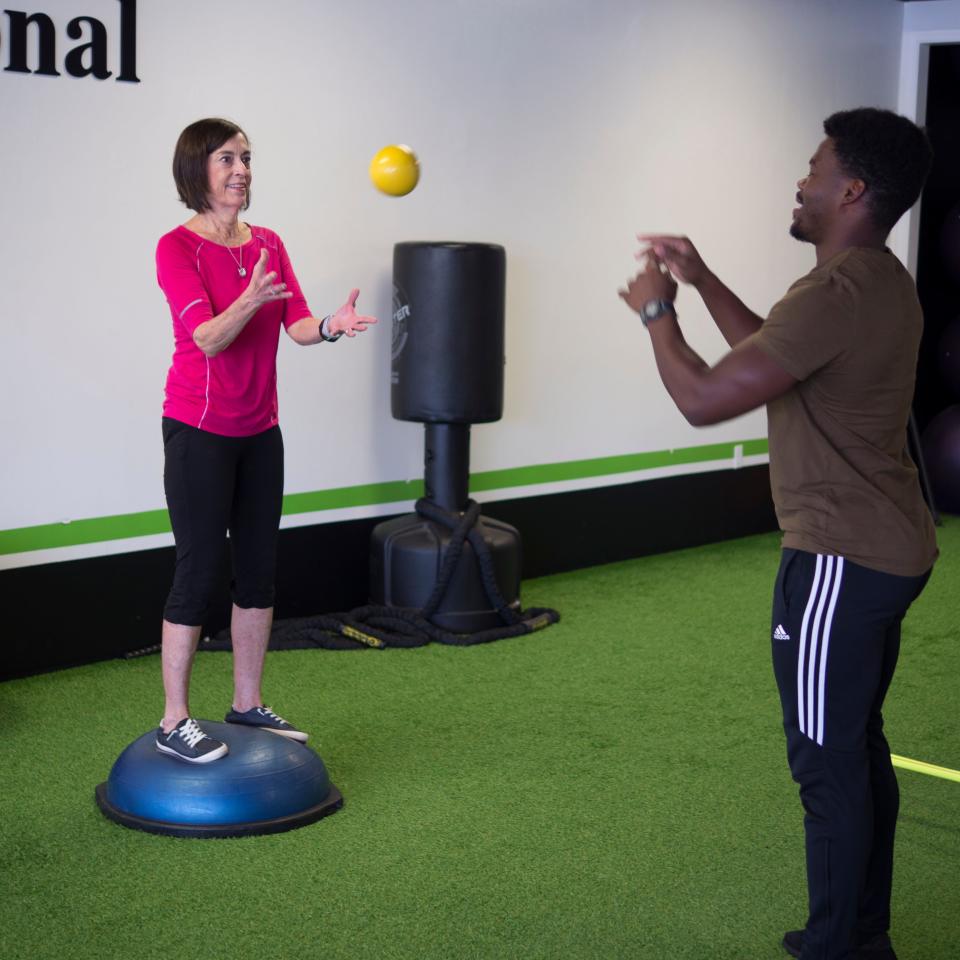 Playing catch helps improve muscular response, coordination and proprioception.