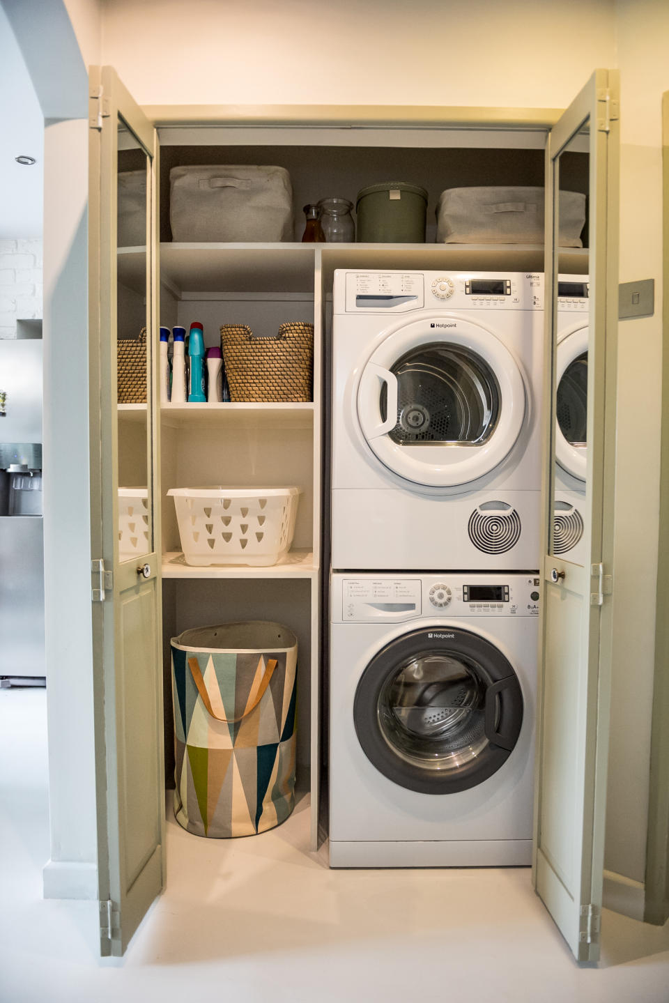 11. Add a small laundry room in a hall closet