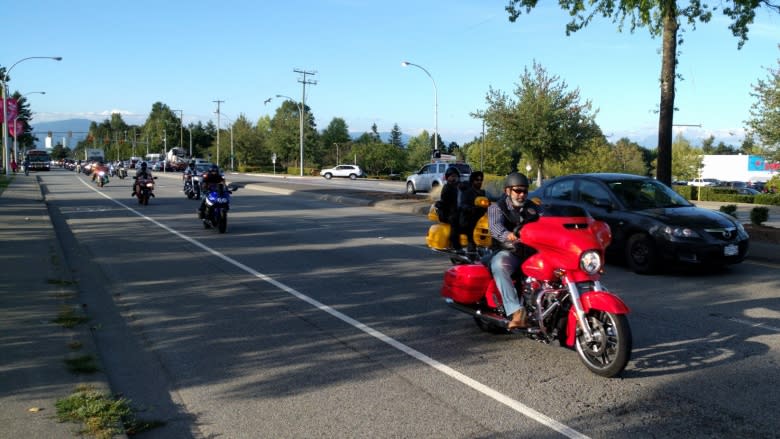 Motorcyclists ride through Surrey protesting crime, drugs