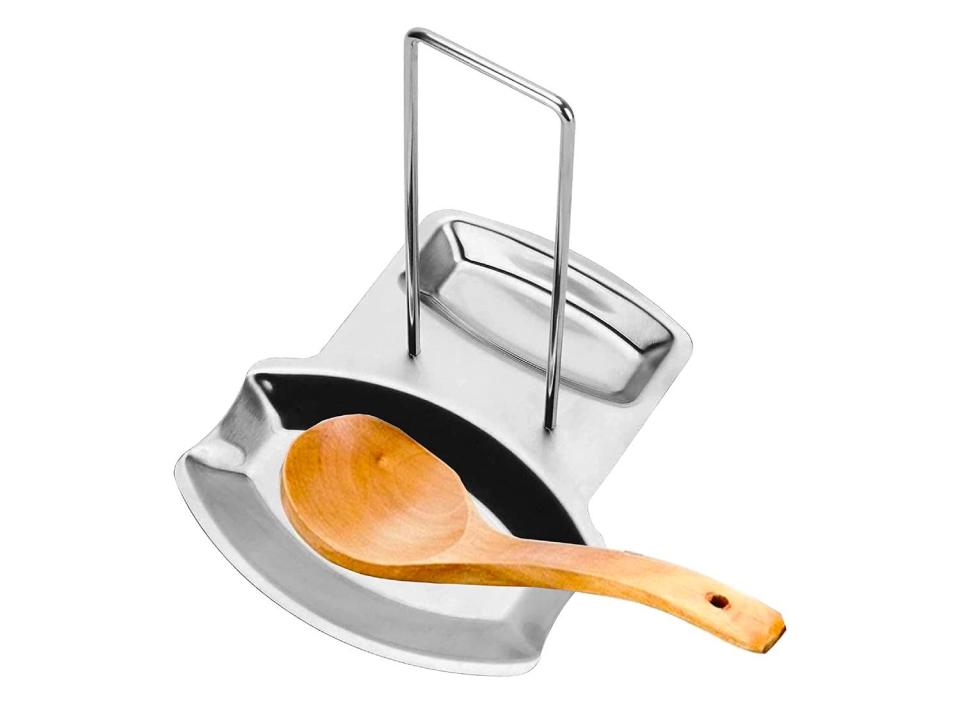 Kitchens can get busy and dirty quickly.  Use this gadget next time you need a place to set a dirty spoon.  (Source: Amazon)