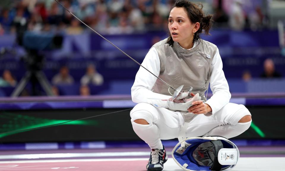 <span>Athletes such as Lee Kiefer have kept the US medal count ticking over.</span><span>Photograph: Patrick Smith/Getty Images</span>