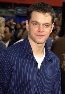 Matt Damon at the LA premiere of The Bourne Identity