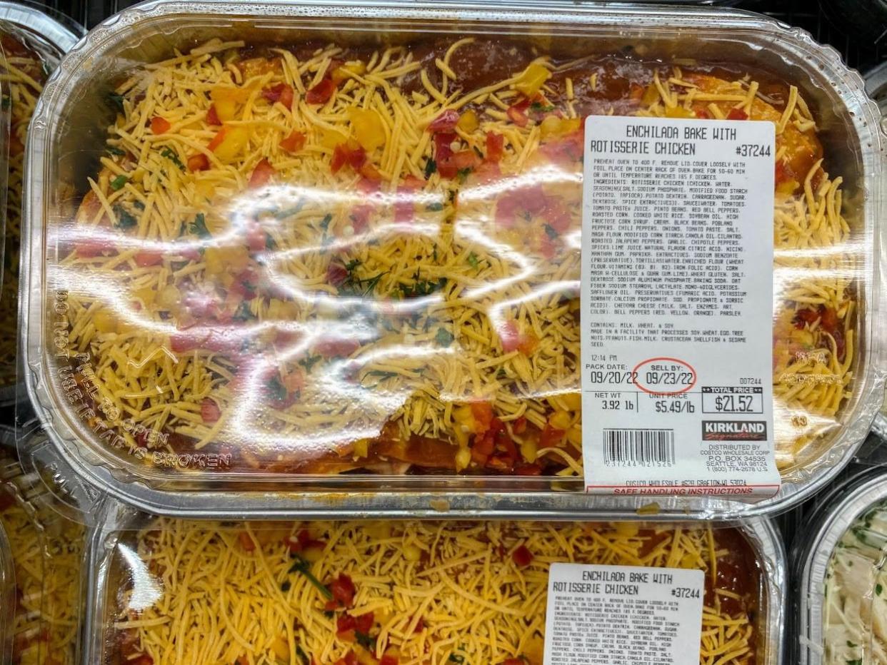 Kirkland Signature Enchilada Bake with Rotisserie Chicken