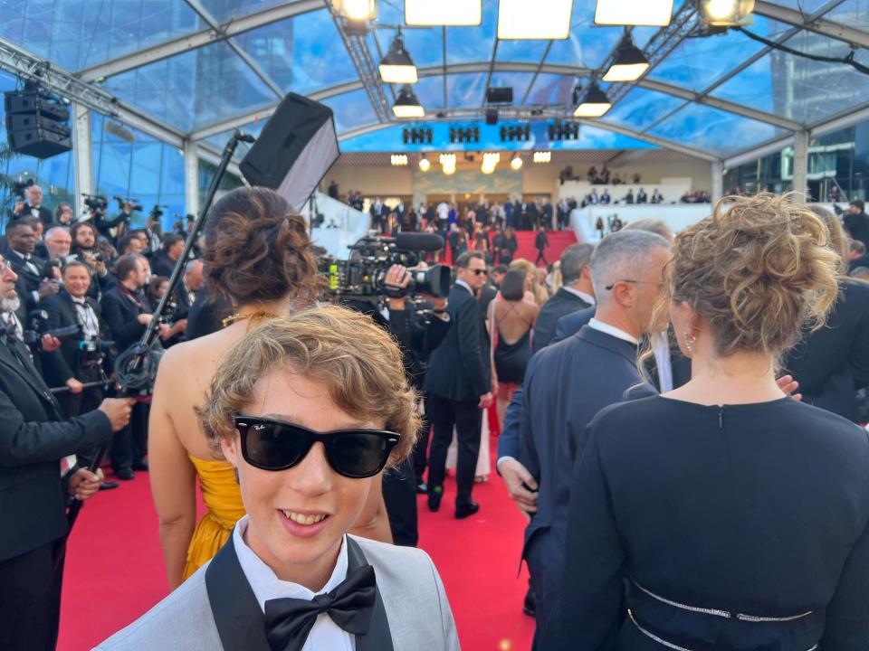 13-year-old Wilmington actor Banks Repeta on the red carpet at France's Cannes Film Festival in May. Banks stars in the upcoming film "Armageddon Time."