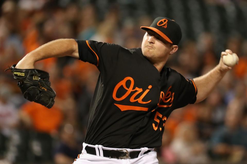 Orioles closer Zach Britton is in the AL Cy Young race thanks to his 0.59 ERA. (Getty)