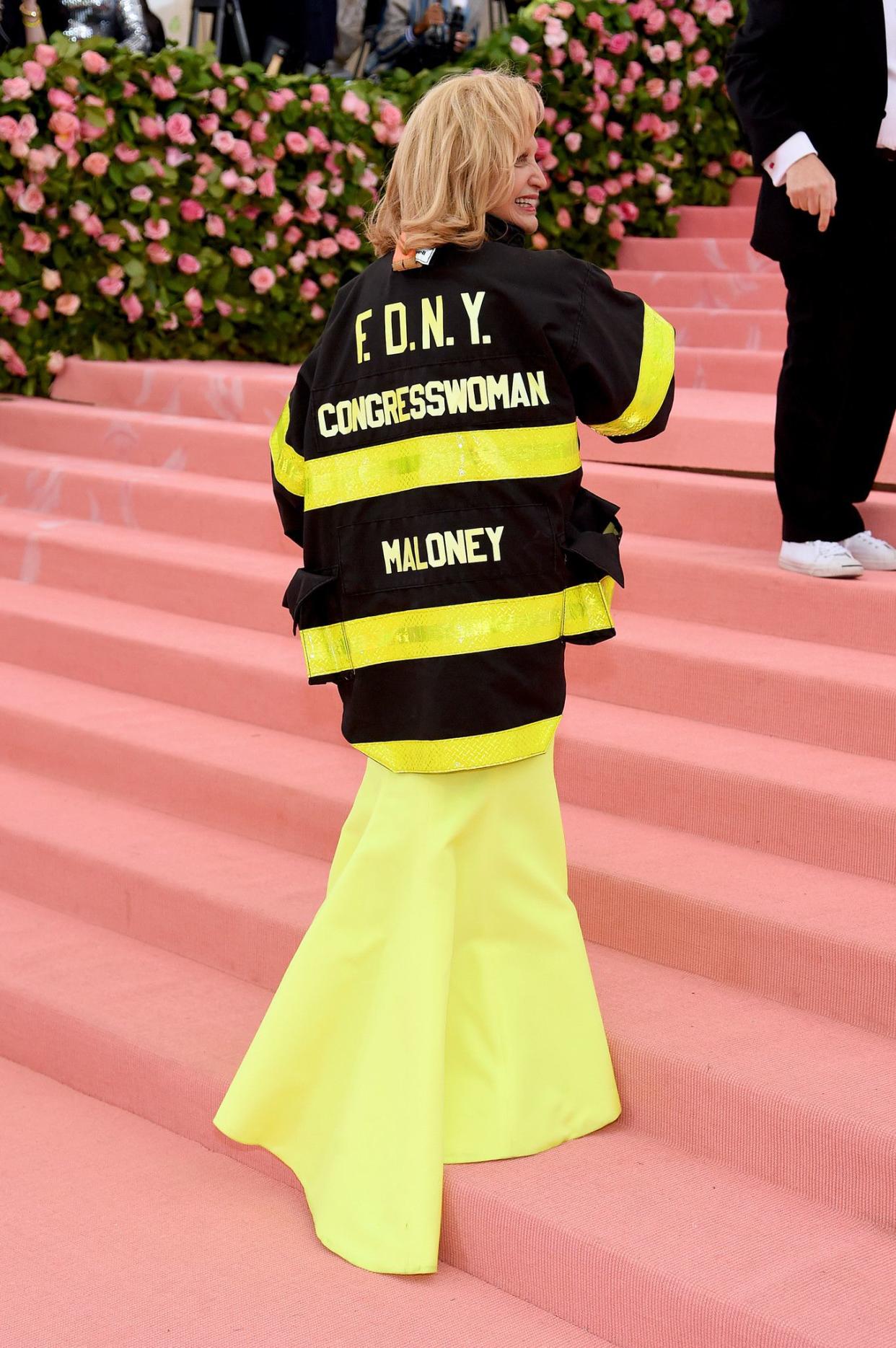 Congesswoman Carolyn B. Maloney attends The 2019 Met Gala Celebrating Camp: Notes on Fashion at Metropolitan Museum of Art on May 06, 2019 in New York City.