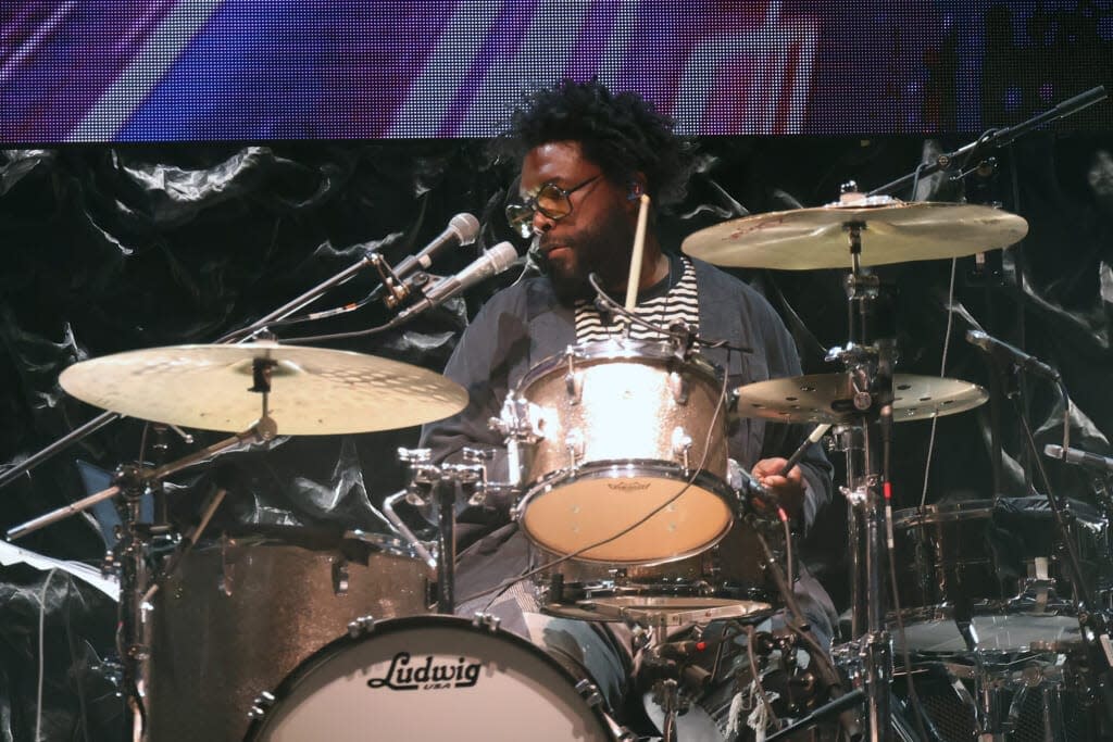 Ahmir “Questlove” Thompson performs as Mary J. Blige performs a special set by The Roots at Roots Picnic 2022 at Mann Center For Performing Arts on June 04, 2022 in Philadelphia, Pennsylvania. (Photo by Taylor Hill/Getty Images for Live Nation Urban)