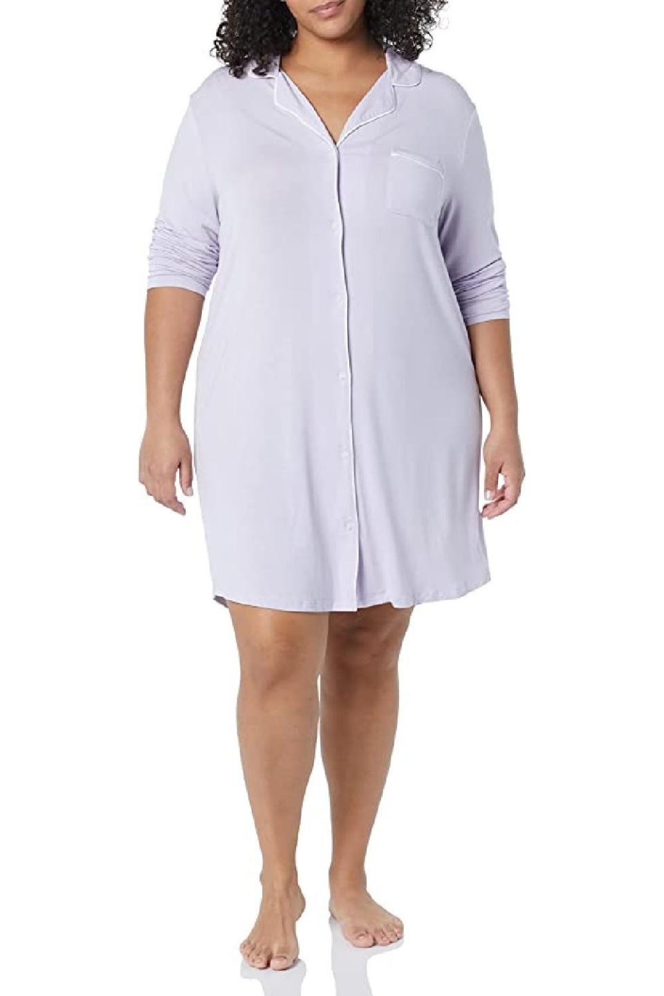 Amazon Essentials Women's Piped Nightshirt