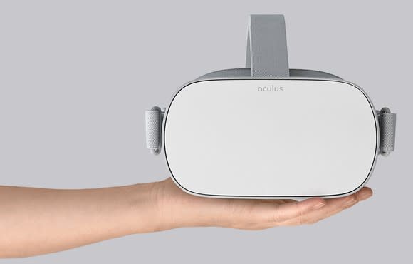 Oculus Go in a person's hand