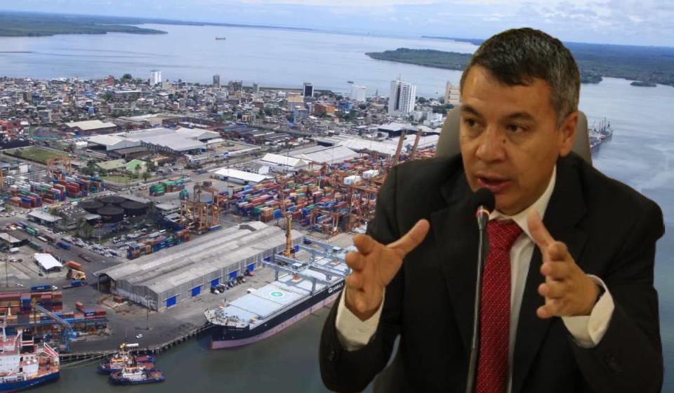 El ministro William Camargo, junto con el equipo directivo de la ANI, revocaron el millonario contrato de Grupo Portuario en el muelle 13 del puerto Buenaventura. Fotos: MinTransporte.