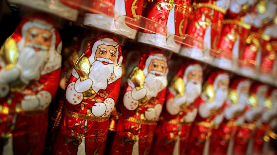 Drei Prozent mehr Schokoladen-Weihnachtsmänner gehen in diesem Jahr in Verkauf und Export.