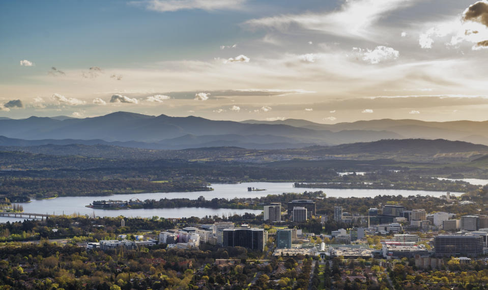 Canberra at dawn. (Source: Getty)