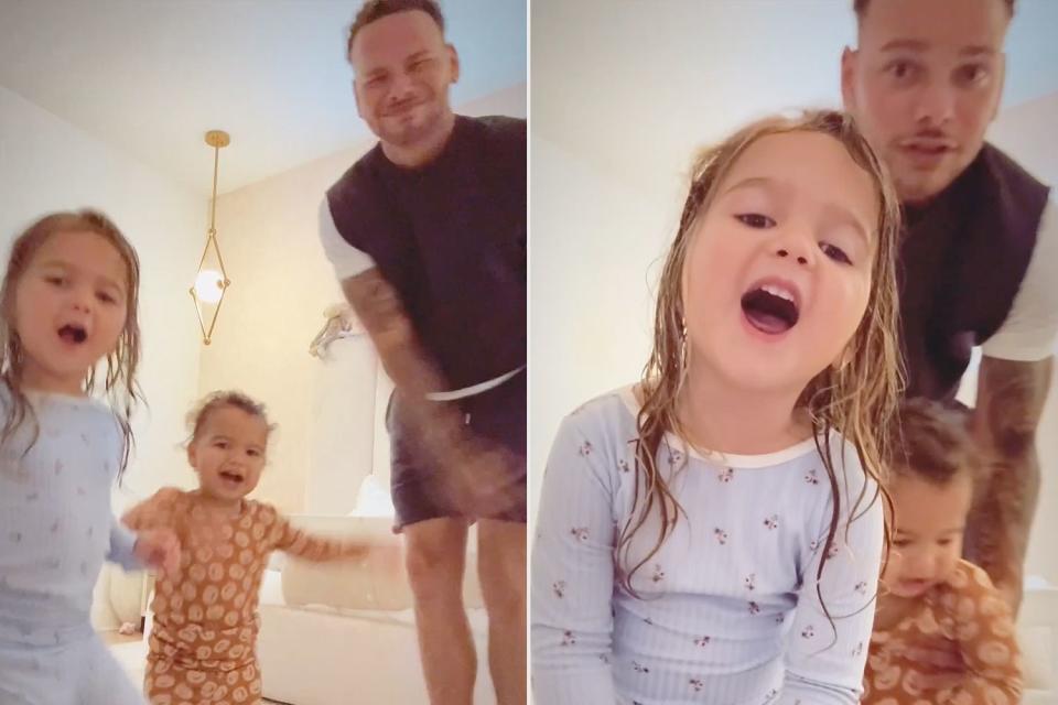 <p>Kane Brown/Instagram</p> Kane Brown dancing with daughters