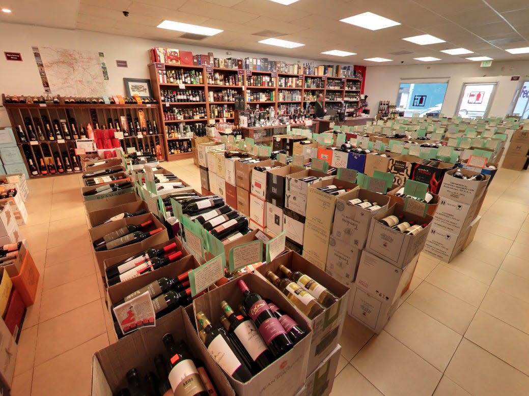 Inside Lincoln Fine Wines in Los Angeles.