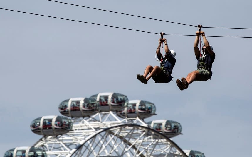 The zip wire is in Archbishop's Park near London's South Bank - Credit: Zip Now