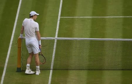 Britain Tennis - Wimbledon - All England Lawn Tennis & Croquet Club, Wimbledon, England - 30/6/16 Great Britain's Andy Murray during his match against Chinese Taipei's Yen-Hsun Lu REUTERS/Toby Melville