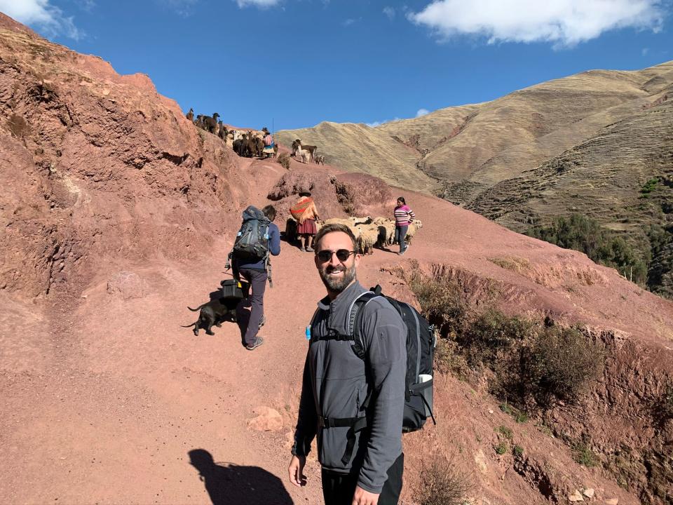 Henrik Zillmer outside Pisac, on the way up to Huchuy Qosqo, an Incan archaeological site in Peru.