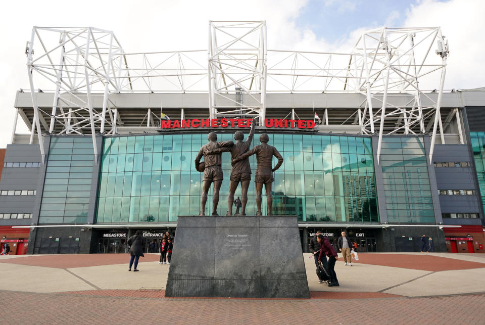 A general view at Old Trafford, home of Manchester United. Sir Jim Ratcliffe and his Ineos company are reportedly ready to buy a 25 per cent stake in United. Picture date: Thursday October 19, 2023. (Photo by Martin Rickett/PA Images via Getty Images)