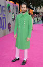 <p>Jared Leto went where no man on the red carpet has gone before by wearing a kelly green coat with bubblegum pink trousers paired with Gucci loafers. <i>(Photo: Getty Images)</i></p>