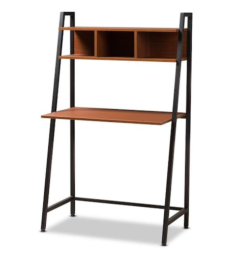 Baxton Studio Rectangular Ladder Desks with Storage