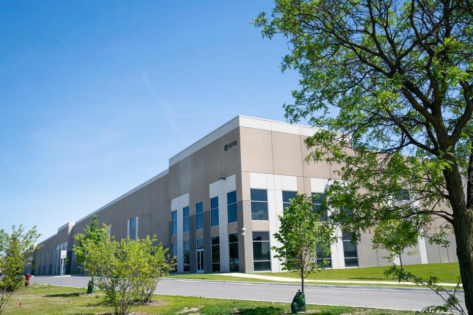 The former Eastland Mall site in Harper Woods is now occupied by new buildings photographed Monday, June 3, 2024.