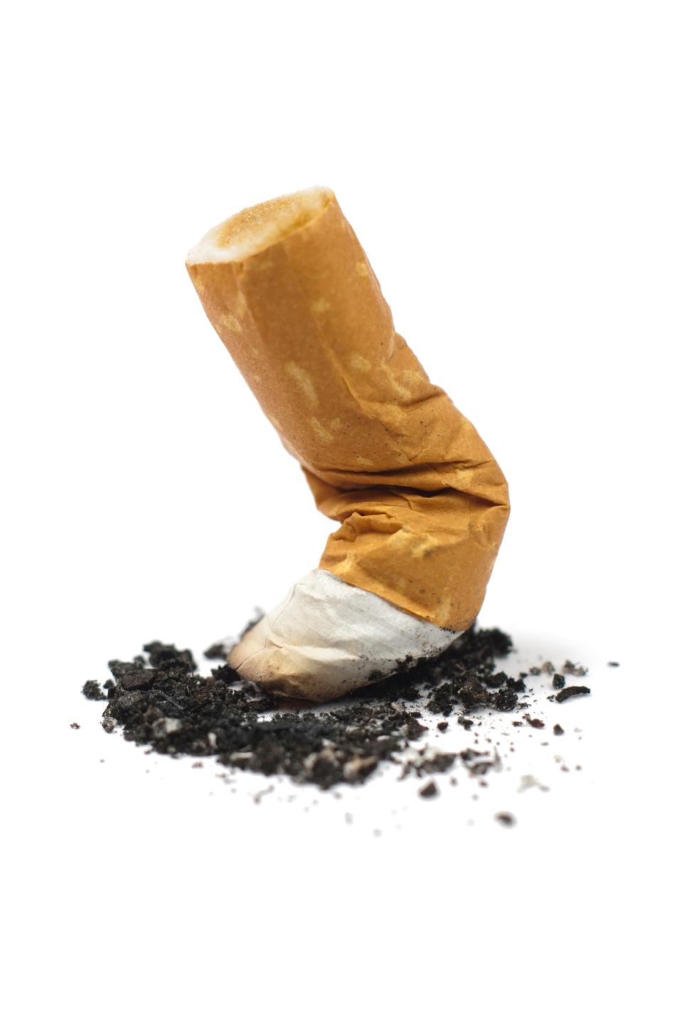 Stock photo of a smashed cigarette butt to illustrate "Quit Smoking" concept. Credit: Pedro Verde, Getty Images Thinkstock GETTY ID#: 153991972