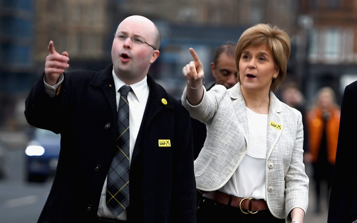 Grady and Sturgeon in 2015. He denies the claims  - GETTY IMAGES