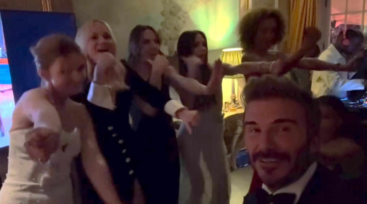 The Spice Girls reunited for some singing and dancing at Victoria Beckham's 50th birthday party.  (Victoria Beckham / Instagram)