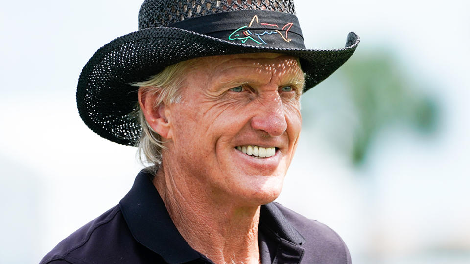 Greg Norman, pictured here in action at the Honda Classic Pro-Am in 2019.