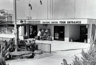 This undated image provided by Ethel M Chocolates, shows the visitors entrance to the Ethel M Chocolates factory in Henderson, Nev. NASCAR driver Kyle Busch first went to the Ethel M candy factory with his grandmother. It wasn’t a tourist stop to the young Busch, it was a candy store and his grandmother let him roam the cactus garden and rewarded him with the craft chocolates. It comes full circle Sunday at home track Las Vegas Motor Speedway. Ethel M is part of the Mars Corp., the longtime sponsor of Busch’s team. Busch will feature the brand on his car in Sunday’s race. (Ethel M Chocolates via AP)