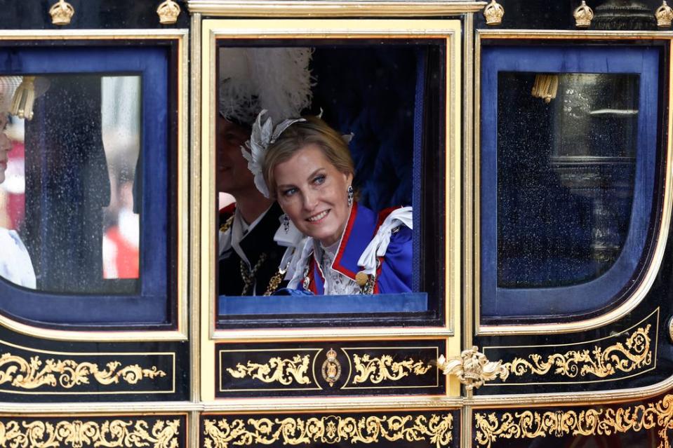 The Duchess of Edinburgh departs the Coronation of King Charles III and Queen Camilla 