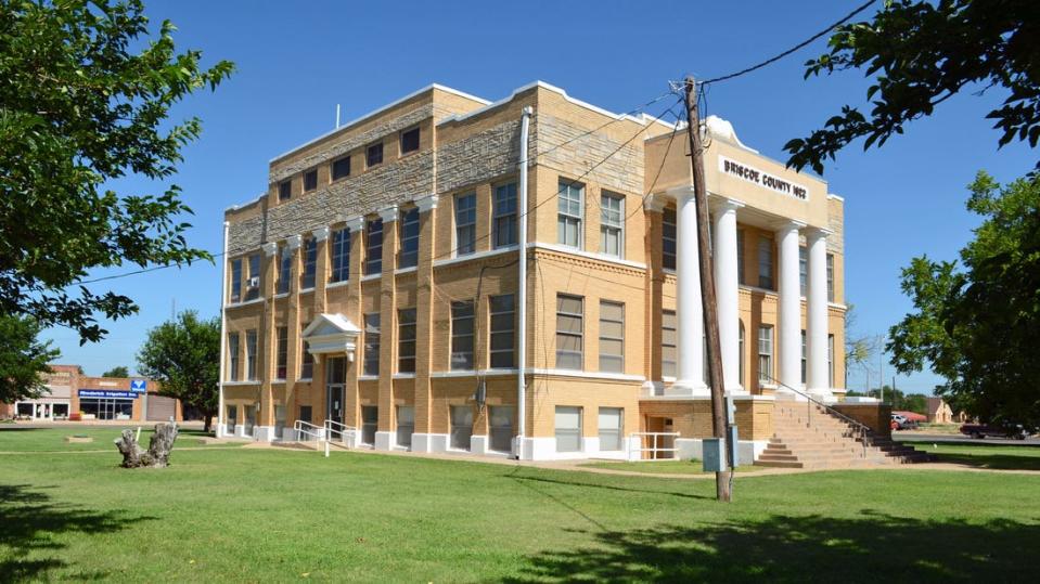 The 1922 Briscoe County Courthouse, in the tiny village of Silverton, was the site of George Holland’s second murder trial, 1949.