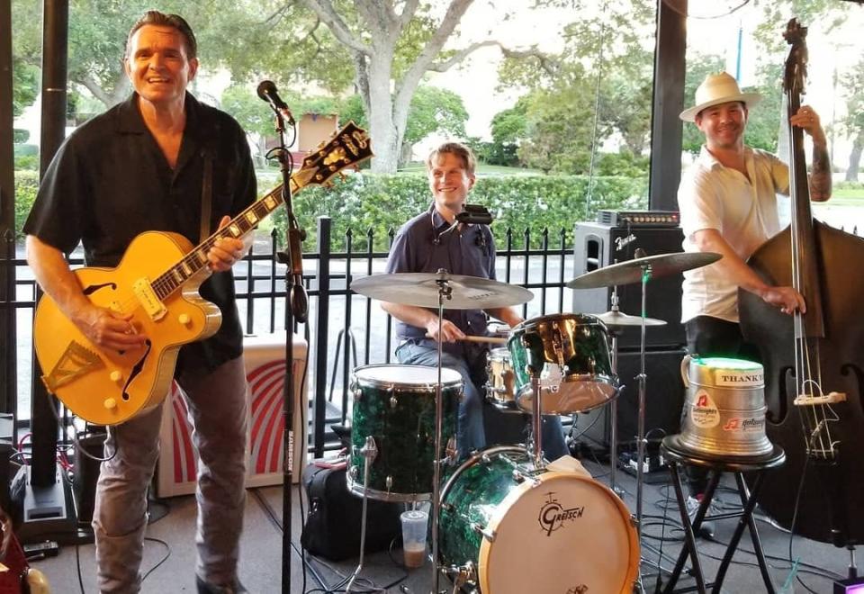 Doug Deming, left, is seen here performing with his band the Jewel Tones on Sept. 23, 2021 at Mattison's Riverwalk Grille Bradenton.