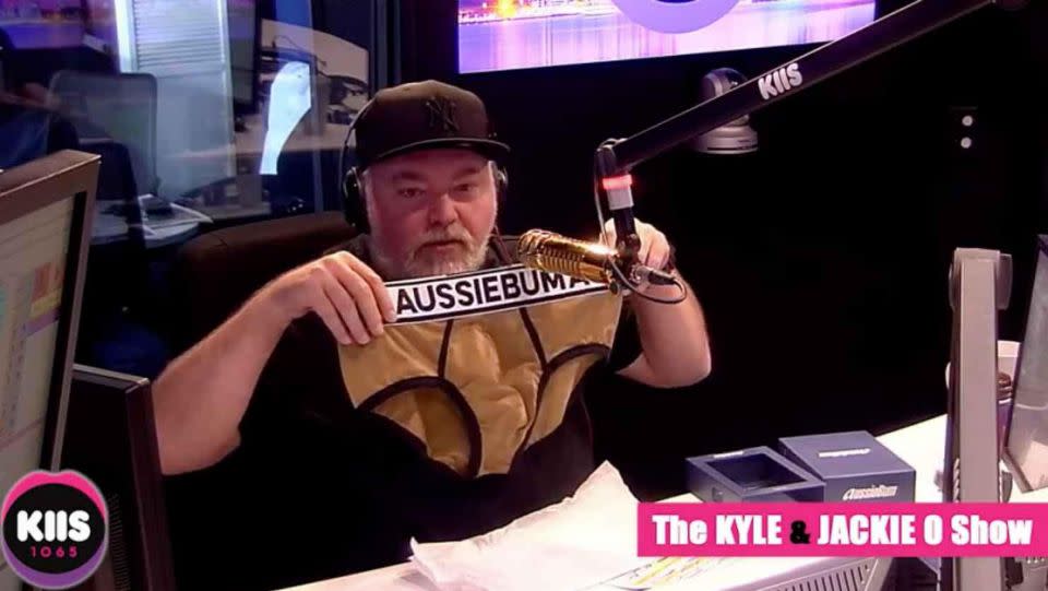 Check out those golden glowing briefs. Source: KIIS FM