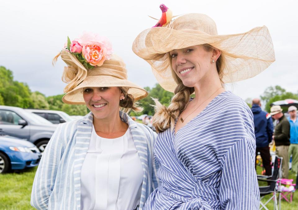 Katie Kramedas and Meghan Garrison of Dover at the 39th Annual Point-to-Point at Winterthur in Greenville on Sunday afternoon.