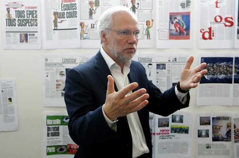 Laurent Joffrin, directeur de la rédaction, directeur de la publication et co-gérant de Libération, à Paris le 21 mai 2015 - FRANCOIS GUILLOT © 2019 AFP