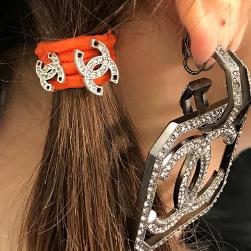 Side ponytails and charmed hair ties ruled the Chanel runway. Photo: Instagram/sammcknight1