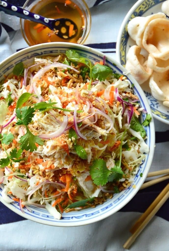 Vietnamese Chicken Salad in a bowl