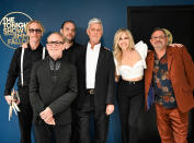 <p>The guys of Modern English hang with Debbie Gibson backstage at <em>The Tonight Show Starring Jimmy Fallon </em>in N.Y.C. on Oct. 4.</p>