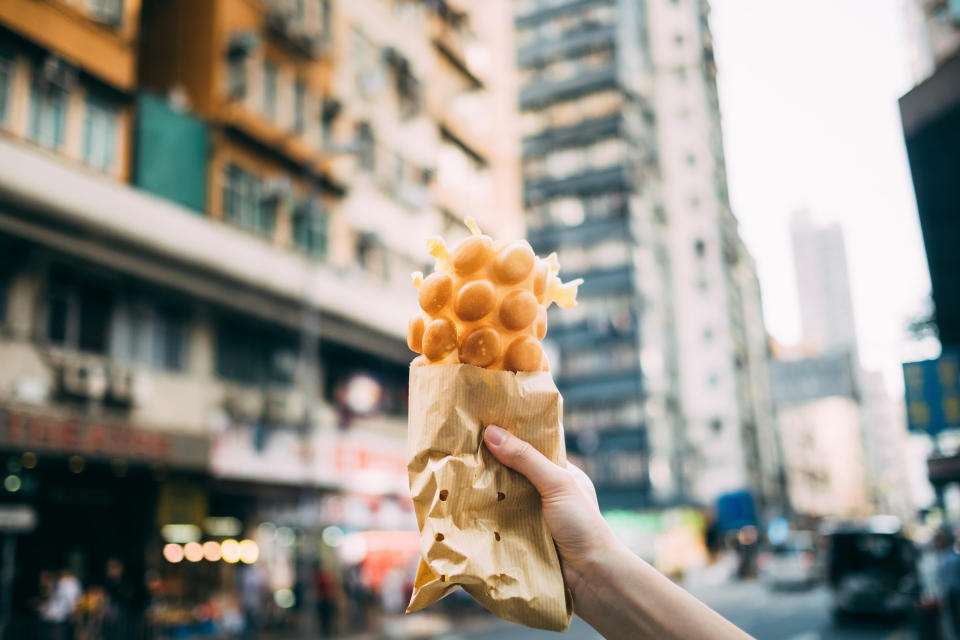 A Hong Kong style egg waffle.