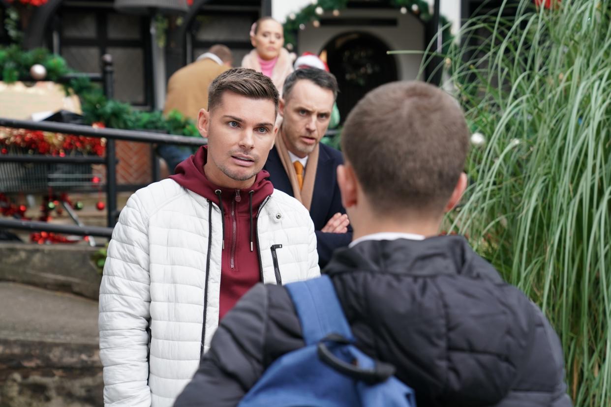  Ste and James try to help Lucas in Hollyoaks . 