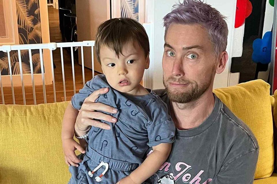 <p>Lance Bass/Instagram</p> Lance Bass and his son Alexander both ripped their jeans in a new photo the singer shared on Instagram.