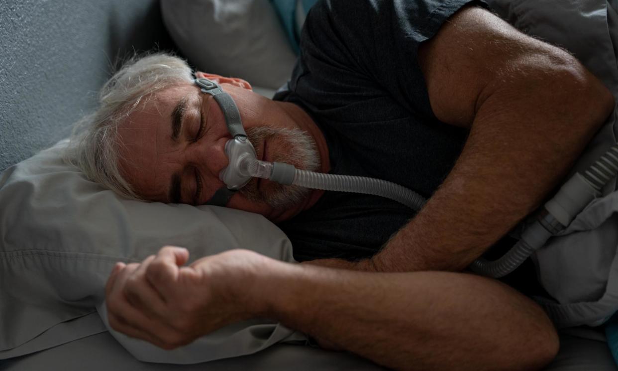 <span>Many people with obstructive sleep apnoea rely on a Cpap machine.</span><span>Photograph: grandriver/Getty Images</span>