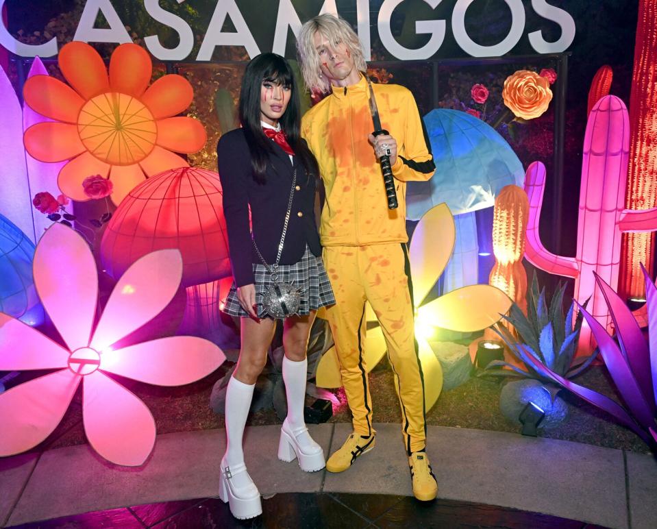 Megan Fox and Machine Gun Kelly attend the Annual Casamigos Halloween Party on October 27, 2023 in Los Angeles, California.