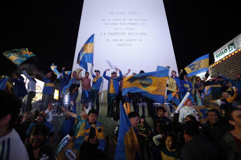 Boca Campeón. Festejos en el Obelisco. 22/05/22