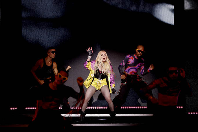 Madonna performs at the Sandbox Pride New York City show on June 23, 2022. - Credit: SteveSands/NewYorkNewswire/MEGA