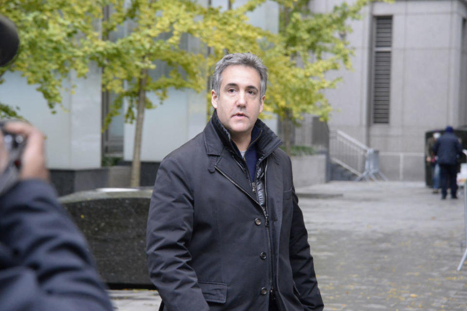 Michael Cohen, former personal attorney to former President Donald Trump, leaves from federal court in New York on Monday, Nov. 22, 2021. / Credit: Jefferson Siegel/Bloomberg via Getty Images