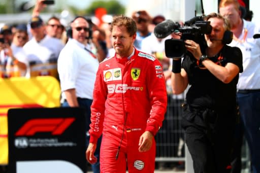 A furious Sebastian Vettel had to be persuaded to return to the podium for the post-race cermony