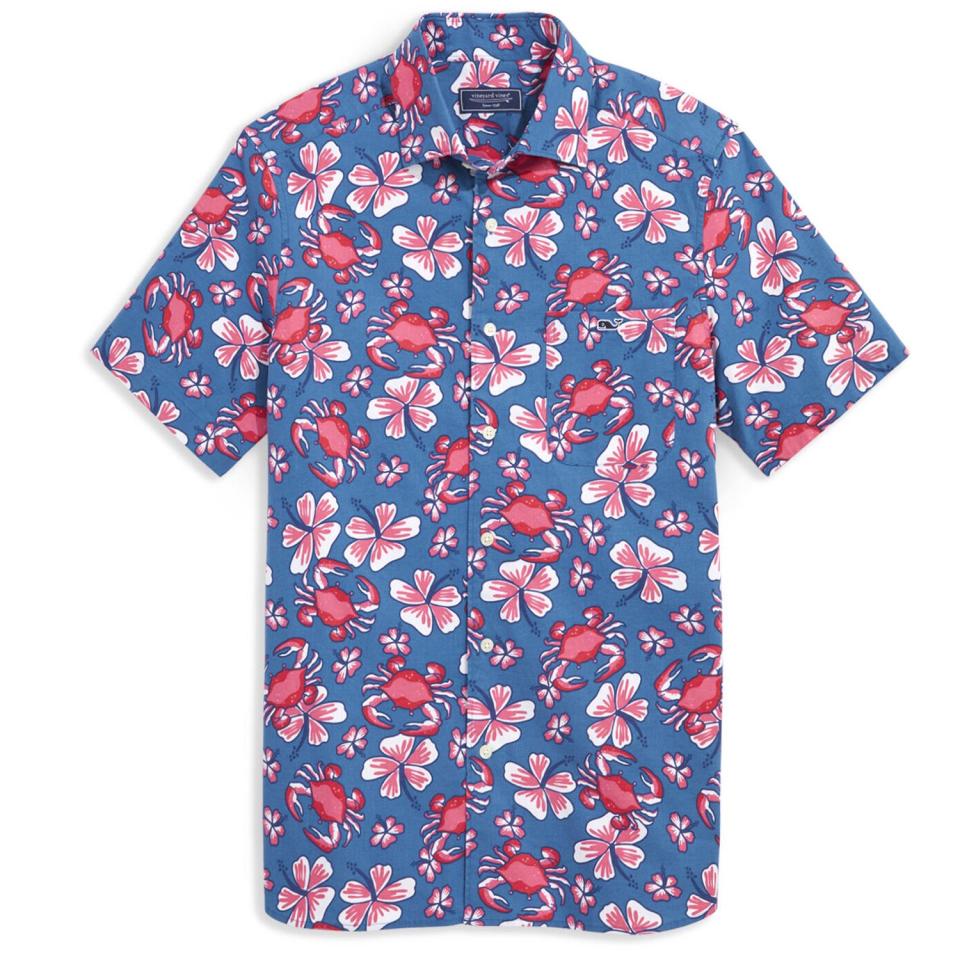 <p><a href="https://go.redirectingat.com?id=74968X1596630&url=https%3A%2F%2Fwww.vineyardvines.com%2Fproduct%2Fmens-classic-fit%2Fstretch-poplin-short-sleeve-chappy-crab-shirt%2F1W011812.html&sref=https%3A%2F%2Fwww.bestproducts.com%2Fmens-style%2Fg2778%2Fcool-hawaiian-shirts-for-men%2F" rel="nofollow noopener" target="_blank" data-ylk="slk:Shop Now;elm:context_link;itc:0;sec:content-canvas" class="link ">Shop Now</a></p><p>Stretch Poplin Short-Sleeve Chappy Crab Shirt</p><p>$89.50</p><p>vineyardvines.com</p>